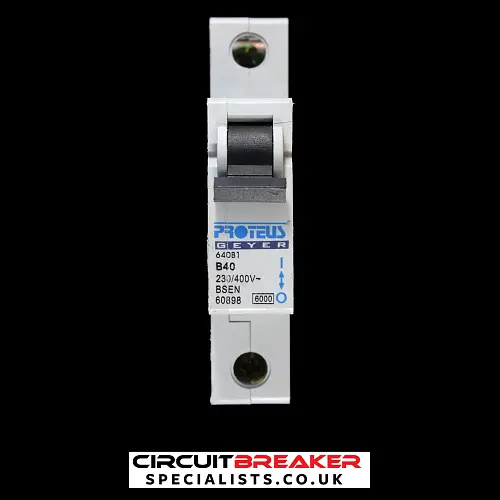 PROTEUS 40 AMP CURVE B 6kA MCB CIRCUIT BREAKER GEYER 640B1
