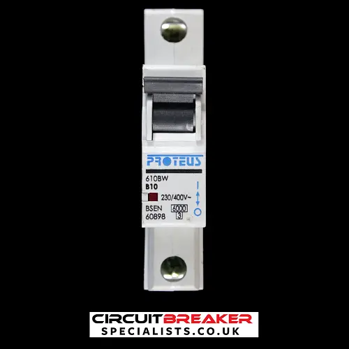 PROTEUS 10 AMP CURVE B 6kA MCB CIRCUIT BREAKER 610BW