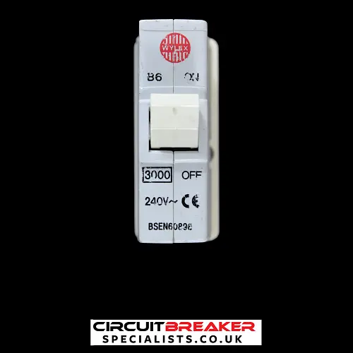WYLEX 6 AMP CURVE B 3kA MCB CIRCUIT BREAKER PUSH PLUG IN