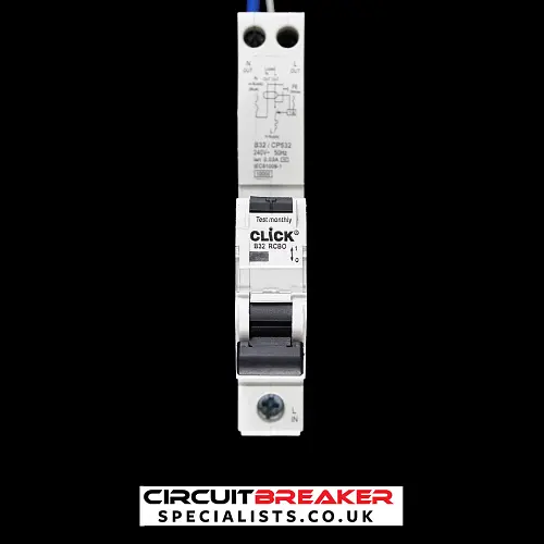 CLICK 32 AMP CURVE B 10kA 30mA RCBO TYPE AC B32/CP532