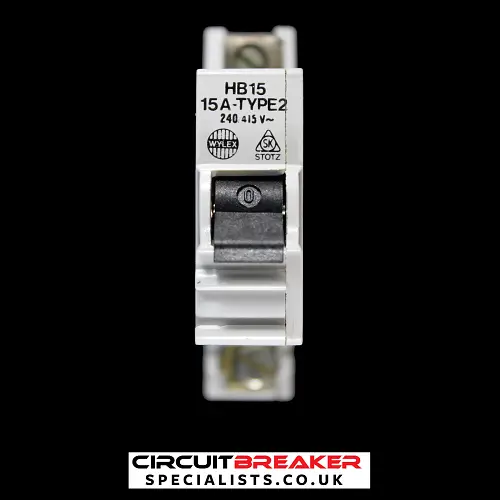 WYLEX 15 AMP TYPE 2 M9 MCB CIRCUIT BREAKER STOTZ HB15