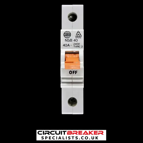 WYLEX 40 AMP TYPE 2 M6 MCB CIRCUIT BREAKER NSB40 STOTZ