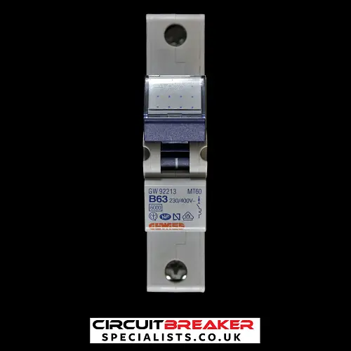 GEWISS 63 AMP CURVE B 6kA MCB CIRCUIT BREAKER GW92213 MT60