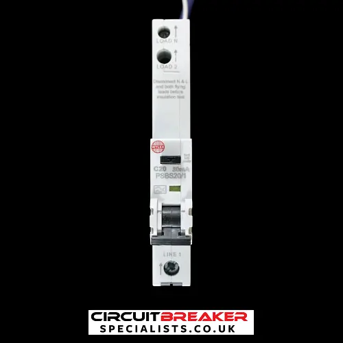 WYLEX 20 AMP CURVE C 10kA 30mA RCBO TYPE A PSBS20/1