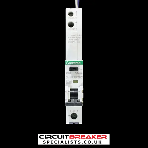 CRABTREE 10 AMP CURVE C 10kA 30mA RCBO TYPE A LOADSTAR 6HSR10/30C