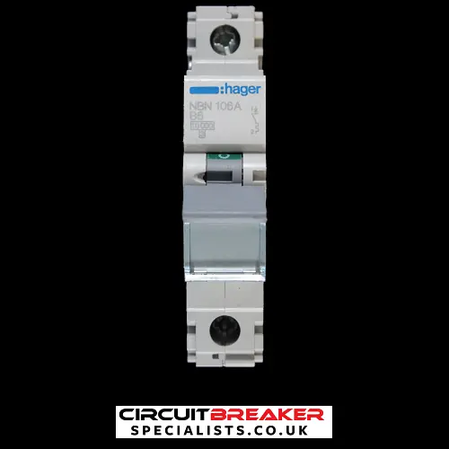 HAGER 6 AMP CURVE B 10kA MCB CIRCUIT BREAKER NBN106A 461801
