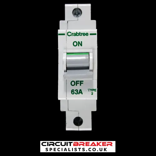 CRABTREE 63 AMP TYPE 2 M9 MCB CIRCUIT BREAKER POLESTAR
