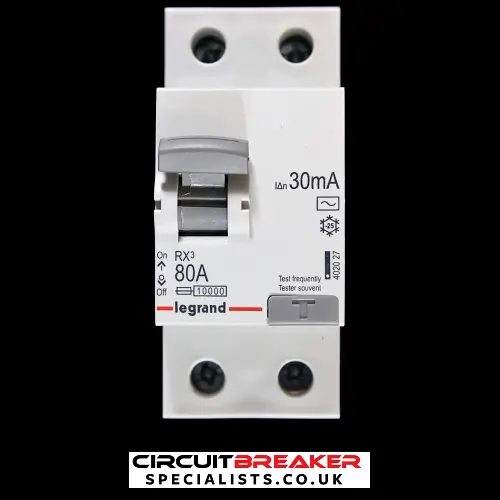 LEGRAND 80 AMP 30mA DOUBLE POLE RCCB RCD RX3 4020 27