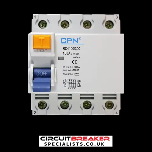 CPN 100 AMP 300mA FOUR POLE RCD RC4100/300