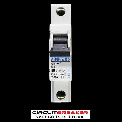 PROTEUS 40 AMP CURVE B 6kA MCB CIRCUIT BREAKER 640BW