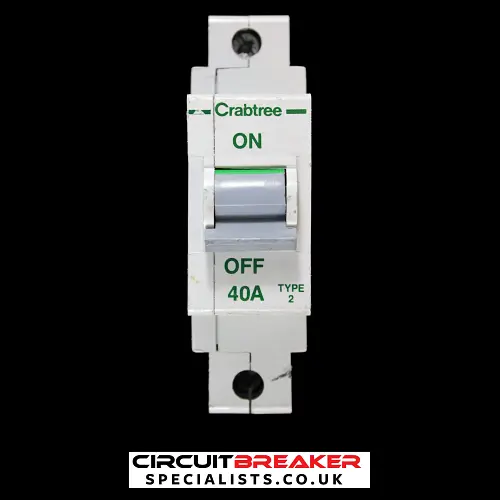 CRABTREE 40 AMP TYPE 2 M9 MCB CIRCUIT BREAKER POLESTAR