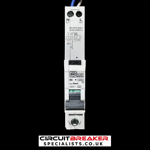 MK 6 AMP CURVE B 6kA 30mA RCBO RCD MCB TYPE A SENTRY 6932s