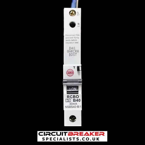 WYLEX 40 AMP CURVE B 6kA 30mA RCBO TYPE A NSBS40-B/1
