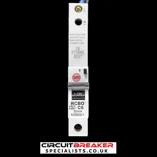 WYLEX 6 AMP CURVE C 6kA 30mA RCBO RCD MCB NSBS6/1