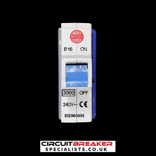 WYLEX 16 AMP CURVE B 3kA MCB CIRCUIT BREAKER PUSH PLUG IN