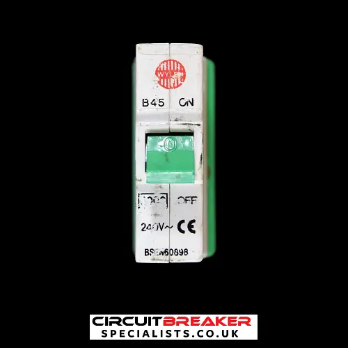 WYLEX 45 AMP CURVE B 3kA MCB CIRCUIT BREAKER PUSH IN