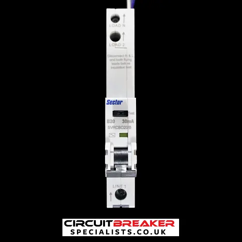 SECTOR 20 AMP CURVE B 6kA 30mA RCBO RCD MCB SVRCBO20/B