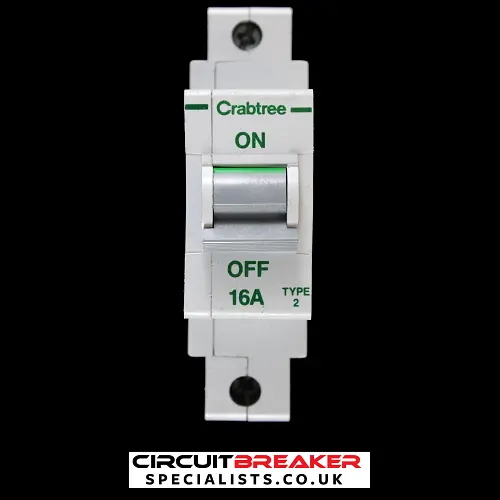 CRABTREE 16 AMP TYPE 2 M9 MCB CIRCUIT BREAKER POLESTAR