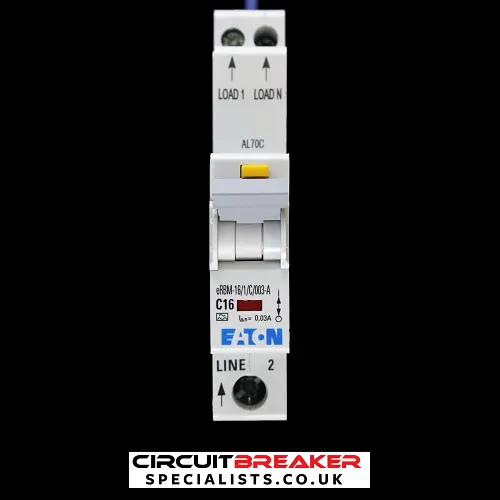 EATON 16 AMP CURVE C 10kA 30mA RCBO TYPE A ERBM-16/1/C/003-A EMCH116R30C