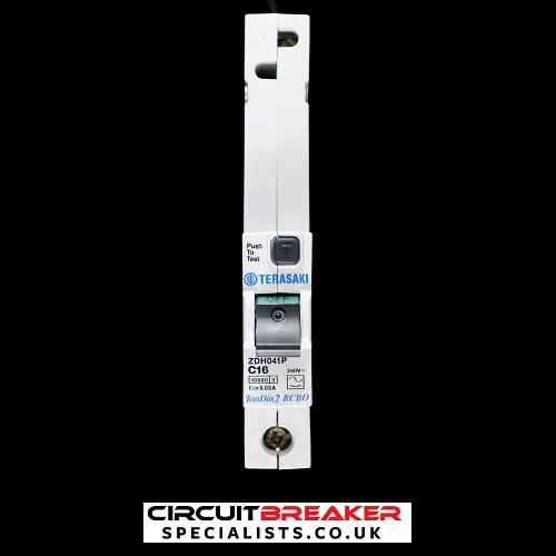 TERASAKI 16 AMP CURVE C 10kA 30mA RCBO RCD MCB ZDH041P TEMDIN2