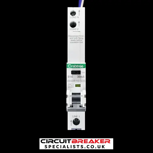 CRABTREE 16 AMP CURVE B 10kA 30mA RCBO RCD MCB TYPE A LOADSTAR 6HSR16/30B