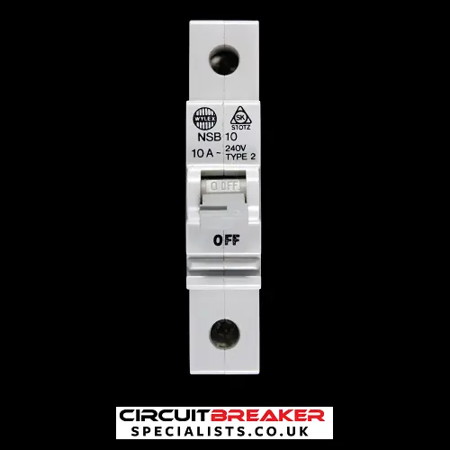 WYLEX 10 AMP TYPE 2 M6 MCB CIRCUIT BREAKER NSB10 STOTZ