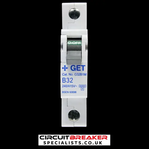 GET 32 AMP CURVE B 6kA MCB CIRCUIT BREAKER G32B1M