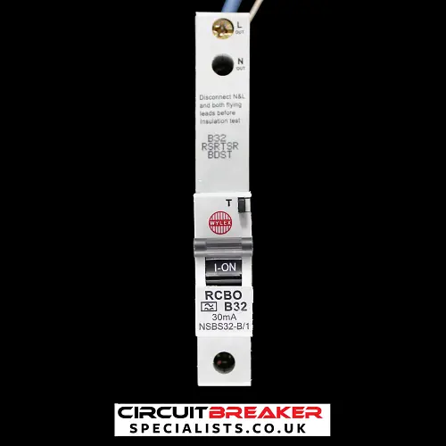 WYLEX 32 AMP CURVE B 6kA 30mA RCBO TYPE A NSBS32-B/1