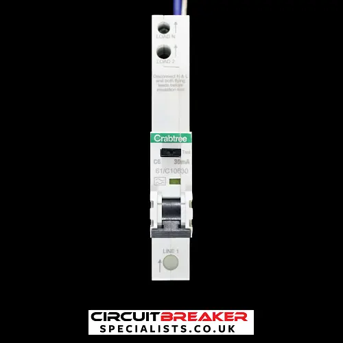CRABTREE 6 AMP CURVE C 6kA 30mA RCBO TYPE A STARBREAKER 61/C10630
