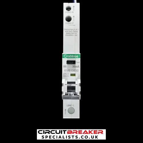 CRABTREE 6 AMP CURVE B 6kA 30mA RCBO RCD MCB TYPE A STARBREAKER 61/B10630