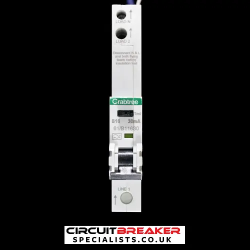 CRABTREE 16 AMP CURVE B 6kA 30mA RCBO TYPE A 61/B11630 STARBREAKER
