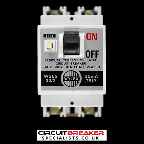 WYLEX 30 AMP 30mA DOUBLE POLE RCCB RCD WSES 30/2