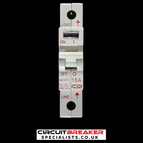 MEM 16 AMP TYPE 2 M6 MCB CIRCUIT BREAKER AB16S2