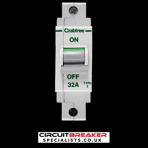 CRABTREE 32 AMP TYPE 3 M9 MCB CIRCUIT BREAKER POLESTAR