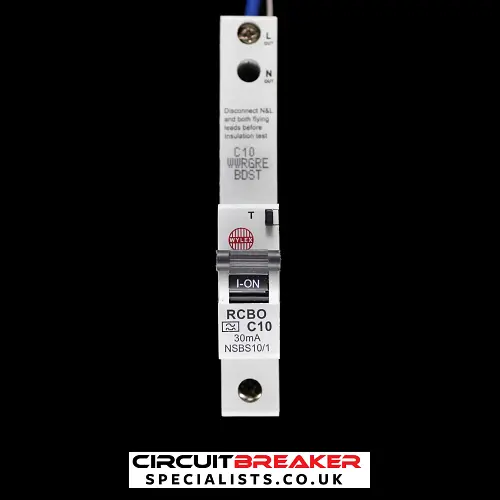 WYLEX 10 AMP CURVE C 6kA 30mA RCBO TYPE A NSBS10/1