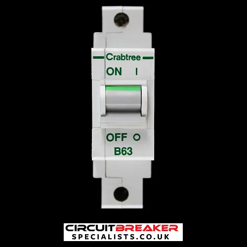 CRABTREE 63 AMP CURVE B 16kA MCB CIRCUIT BREAKER POLESTAR