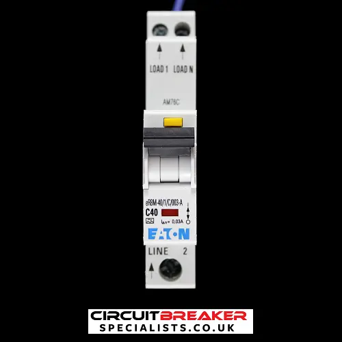EATON 40 AMP CURVE C 10kA 30mA RCBO TYPE A ERBM-40/1/C/003 EMCH140R30C