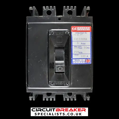 FEDERAL ELECTRIC 100 AMP TRIPLE POLE MCCB NEF 431100NA