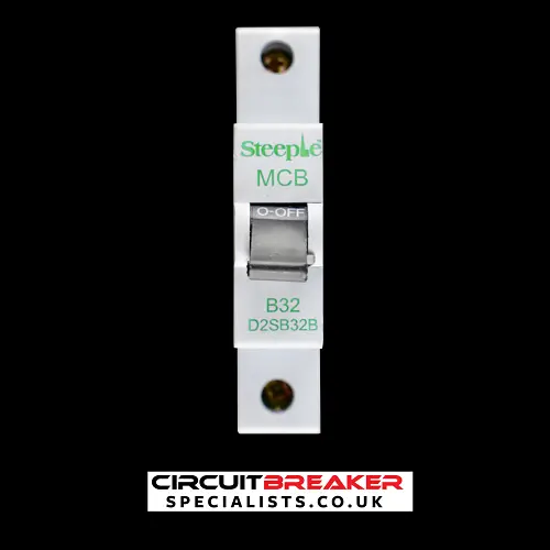 STEEPLE B 32 MCB 6kA CIRCUIT BREAKER D2SB32B WC