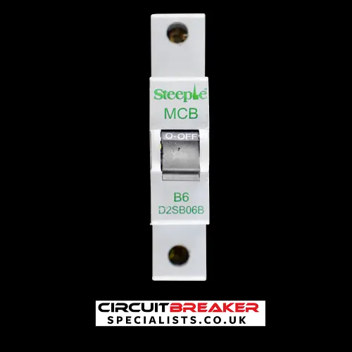 STEEPLE 6 AMP CURVE B 6kA MCB CIRCUIT BREAKER D2SB06B