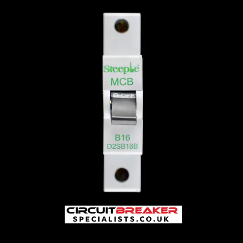 STEEPLE 16 AMP CURVE B 6kA MCB CIRCUIT BREAKER D2SB16B