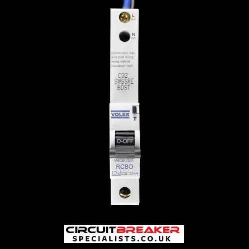VOLEX 32 AMP CURVE C 6kA 30mA RCBO RCD MCB VRCBO32/1