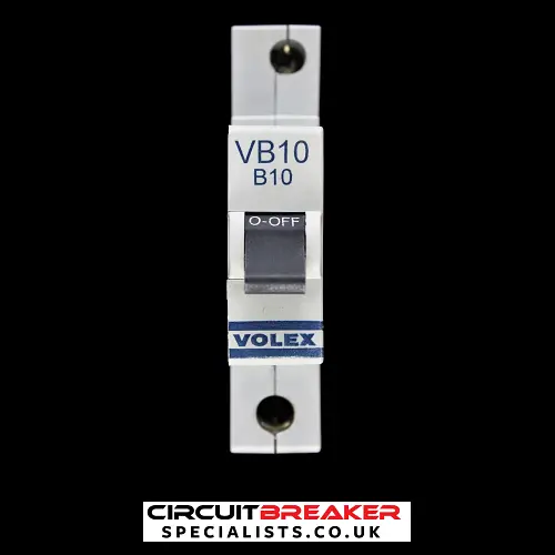 VOLEX 10 AMP CURVE B 6kA MCB CIRCUIT BREAKER VB10 RED CLIP