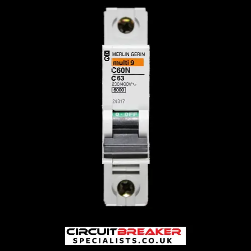 MERLIN GERIN 63 AMP CURVE C 6kA MCB CIRCUIT BREAKER C60N 24317 MULTI9