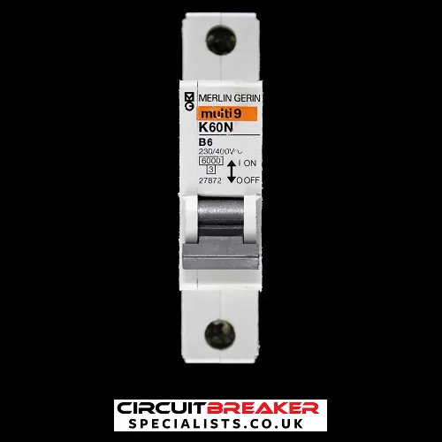 MERLIN GERIN 6 AMP CURVE B 6kA MCB CIRCUIT BREAKER K60N 27872