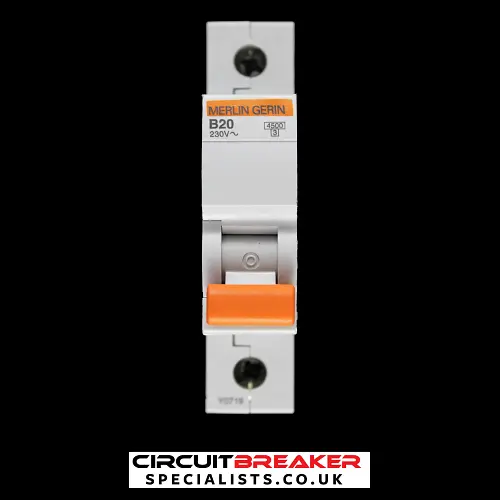 MERLIN GERIN 20 AMP CURVE B 4.5KA MCB CIRCUIT BREAKER 12559