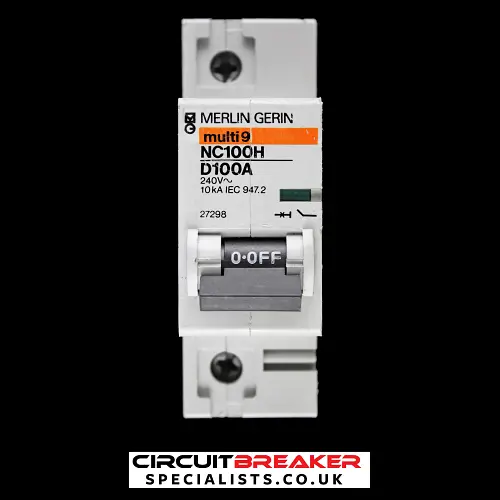 MERLIN GERIN 100 AMP CURVE D 10kA MCB CIRCUIT BREAKER NC100H 27298