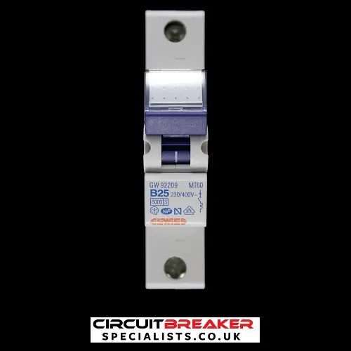 GEWISS 25 AMP CURVE B 6kA MCB CIRCUIT BREAKER MT60 GW92209
