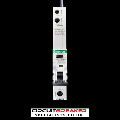 CRABTREE 40 AMP CURVE C 10kA 30mA RCBO RCD MCB 6HSR40/30C LOADSTAR
