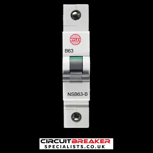 WYLEX 63 AMP CURVE B 6kA MCB CIRCUIT BREAKER NSB63-B